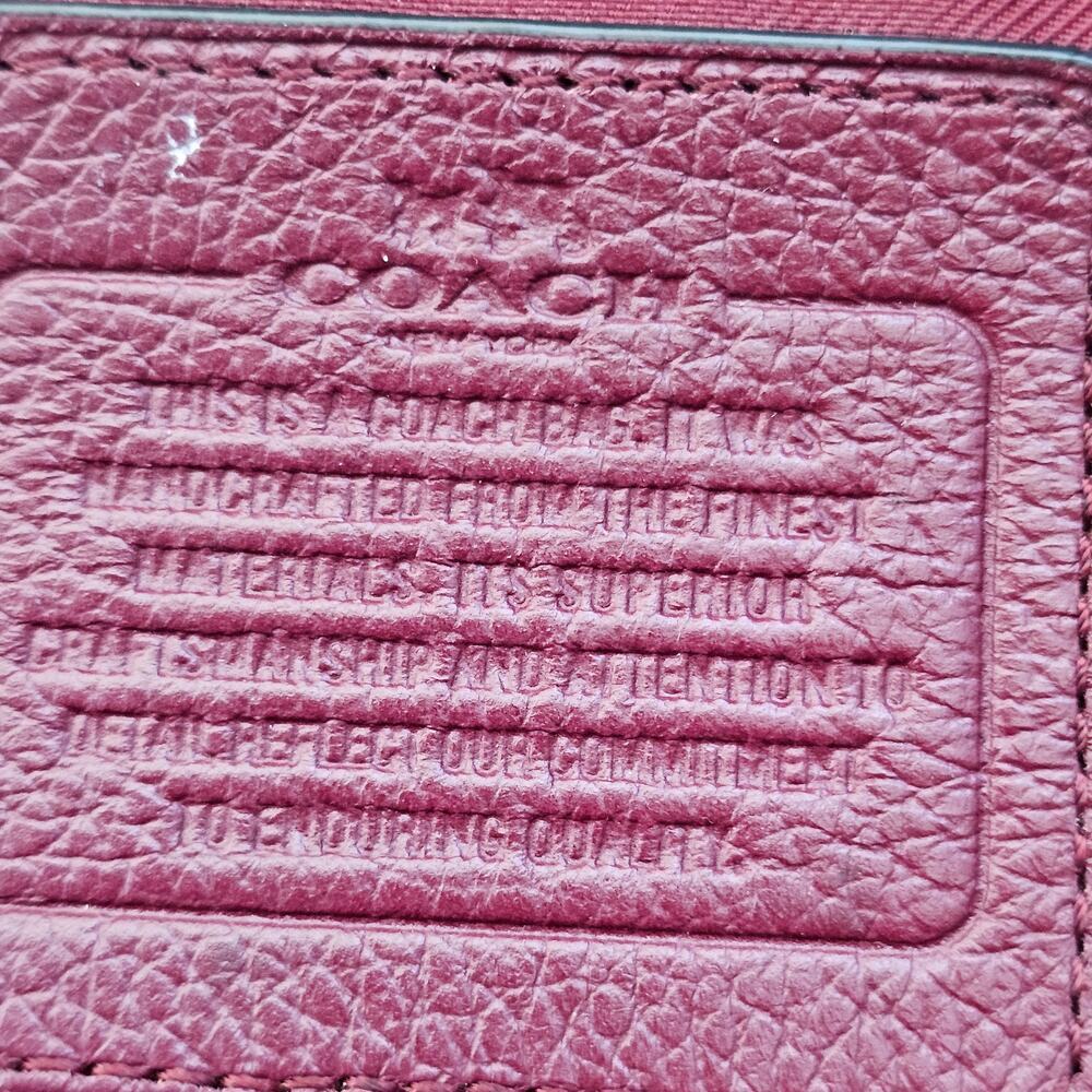 Coach Mercer Satchel HandBag Burgundy - Picture 10 of 11